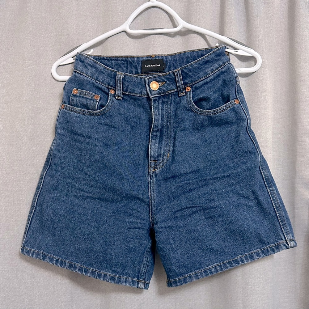 Frank and Oak High Rise Jean Shorts